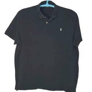 Polo‎ Ralph Lauren Polo Shirt Classic Fit Black Short Sleeve Casual Wear  XXL